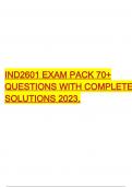 IND2601 EXAM PACK 70+ QUESTIONS WITH COMPLETE SOLUTIONS 2023.