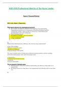 Exam 2 Focused Review - NUR4590 / NUR 4590 (Latest 2023 / 2024) : Professional Identity of the Nurse Leader - Rasmussen