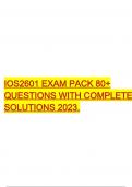 IOS2601 EXAM PACK 80+ QUESTIONS WITH COMPLETESOLUTIONS 2023.