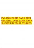PVL1501 EXAM PACK 2023 UPDATED 2023 EXAM PACK SUCCES IN YOUR STUDIES.