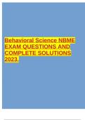 Behavioral Science NBME EXAM QUESTIONS AND COMPLETE SOLUTIONS 2023&period;