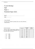 AQA A Level Biology Paper 1 Predicted Paper 2023 Questions and Answers