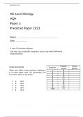 AQA AS Level Biology Paper 1 Predicted Paper 2023 Questions and Answers