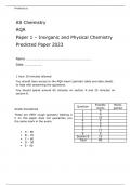 AQA AS Chemistry Paper 1 Predicted Paper 2023 &ndash; Inorganic and Physical Chemistry Questions with Mark Scheme