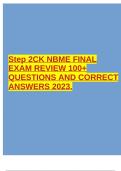 Step 2CK NBME FINAL EXAM REVIEW 100+ QUESTIONS AND CORRECT ANSWERS 2023.