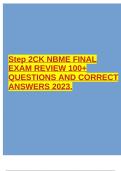 Step 2CK NBME FINAL EXAM REVIEW 100&plus; QUESTIONS AND CORRECT ANSWERS 2023&period;