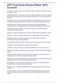 EPF Final Exam Review Rated 100&percnt; Correct&excl;&excl;