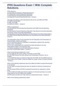 IFRS Questions Exam 1 With Complete Solutions&period;