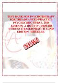 Test Bank for Psychotherapy for the Advanced Practice Psychiatric Nurse: