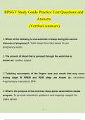 RPSGT Study Guide Practice Test 2023 Questions and Answers &lpar;100&percnt; Verified Answers by Expert&rpar;
