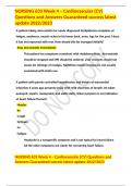 NURSING 633 Week 4 &ndash; Cardiovascular &lpar;CV&rpar; Questions and Answers Guaranteed success latest update 2022&sol;2023