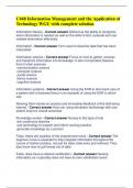 WGU C468 Information Management and Application of Technology Bundled Exams&lpar;Full solution pack&rpar;