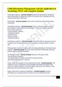 C468 Information Management and the Application of Technology WGU with complete solution
