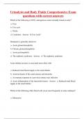 Urinalysis and Body Fluids Comprehensive Exam questions with correct answers