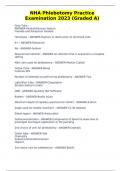 NHA Phlebotomy Practice Examination 2023 &lpar;Graded A&rpar;