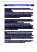Focus on Adult Health Exam 2023