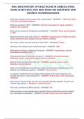 WGU D050 HISTORY OF HEALTHCARE IN AMERICA FINAL  EXAM LATEST 2023-2024 REAL EXAM 300 QUESTIONS AND  CORRECT ANSWERS&vert;AGRADE
