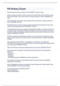 PA Notary Exam QUESTIONS AND ANSWERS COMPLETE &lpar;2023&sol;2024&rpar;