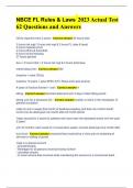 NBCE FL Rules & Laws 2023 Actual Test 62 Questions and Answers