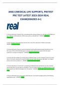 AMLS (MEDICAL LIFE SUPPORT), PRETEST PRE TEST LATEST 2023-2024 REAL EXAM(GRADED A+)