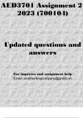 AED3701 ASSIGNMENT 2 AND EXAM PACK 2023