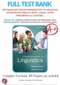 Test Bank For Concise Introduction to Linguistics 4th Edition By Bruce M Rowe , Diane L Levine 9780133811216 ALL Chapters .