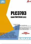 PLC3703 Exam Portfolio 2023