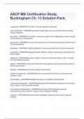 ASCP MB Certification Study, Buckingham Ch. 13 Solution Pack.