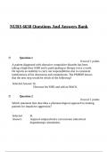  NURS 6630 Questions And Answers Bank