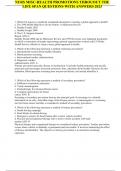 NURS MISC-HEALTH PROMOTIONS THROUOUT THE LIFE SPAN QUESTIONS WITH ANSWERS 2023