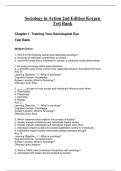 Complete Test Bank Sociology in Action 2nd Edition Korgen   Questions & Answers with rationales &lpar;Chapter 1-16&rpar;