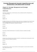 Complete Test Bank Strategic Management Concepts Competitiveness and Globalization 12th Edition Hitt   Questions & Answers with rationales &lpar;Chapter 1-13&rpar;