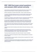 EDF 1005 final exam actual questions and answers 2023 solved correctly