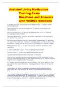 ASSISTED LIVING MEDICATION TRAINING EXAM WITH CORRECT ANSWERS