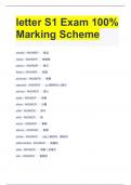 letter S1 Exam 100% Marking Scheme