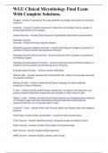 WGU Clinical Microbiology Final Exam With Complete Solutions&period;