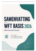 Samenvatting WFT-basis 2026 - Wet Financieel Toezicht