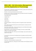 WGU 468 - OA Information Management and the Application of Technology  &vert; Questions with 100&percnt; Correct Answers &vert; Verified