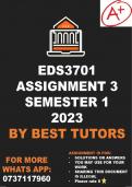 EDS3701 Assignment 3 2023 Semester 1 (Answers)