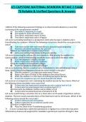 ATI CAPSTONE MATERNAL NEWBORN RETAKE 2 EXAM 70 Reliable & Verified Questions & Answers
