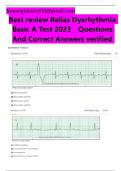 Best review Relias Dysrhythmia Basic A Test 2023 _ Questions And Correct Answers verified 