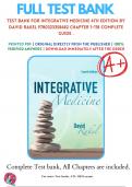 Test Bank For Integrative Medicine 4th Edition By David Rakel 9780323358682 Chapter 1-118 Complete Guide .