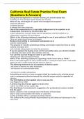 California Real Estate Practice Final Exam &lpar;Questions & Answers&rpar;