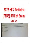 2022 HESI Pediatric