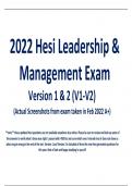 2022 - 2023 Hesi Leadership Exit Exam V1 & V2 TB Guide (Brand New!!) A++ All Q&As Included!!.
