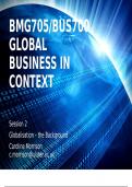 Global Business in Context BMG705/BUS700