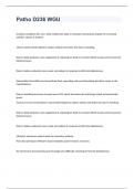 Patho D236 WGU exam 2023 with 100&percnt; correct answers