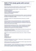 NAS 2 TCC study guide with correct solutions&period;