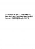 NRNP 6568 Week 7 Comprehensive Practice Exam Questions With Correct and Verified Answers Latest Update 2023/2024 Graded A.