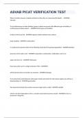 ASVAB PICAT VERIFICATION TEST